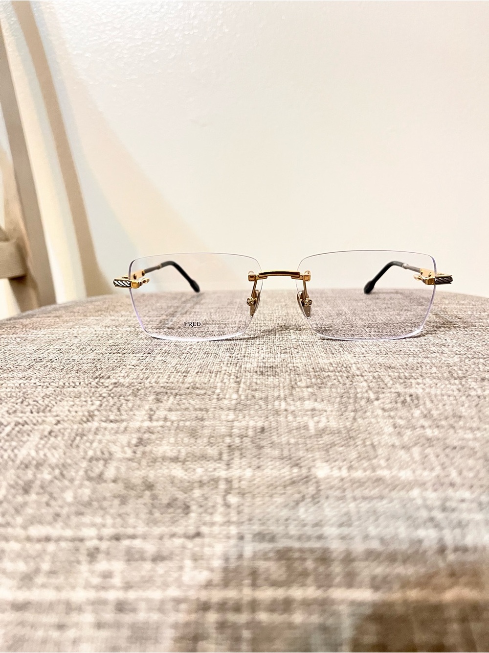Fred Black and Gold Eyewear Temple Arm